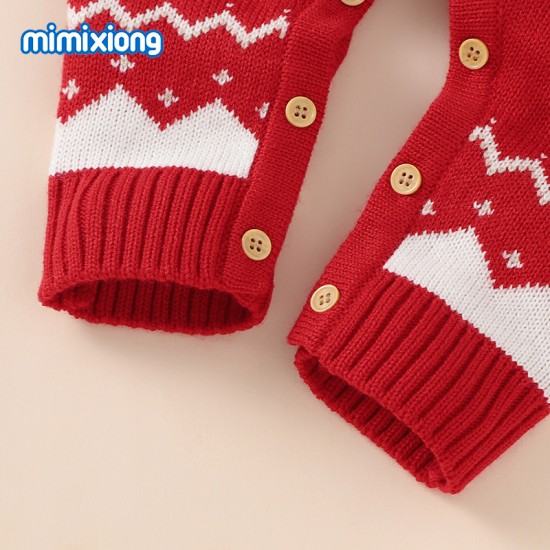 Baby Christmas Knitted Sleeveless Romper 82W303