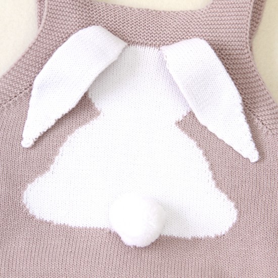 Mimixiong 100% Cotton Baby Knitted Sleeveless Rompers 82W707