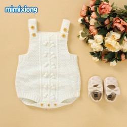Mimixiong Baby Knitted Sleeveless Romper 82W825