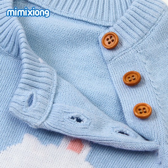 Mimixiong 100% Cotton Baby Knitted 2pc Clothing Sweater Pants Set 82W535
