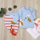 Mimixiong 100% Cotton Baby Knitted 2pc Clothing Sweater Pants Set 82W535