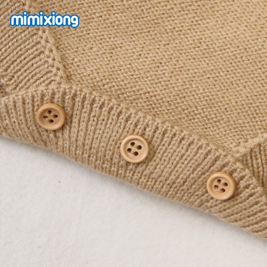 Mimixiong Baby Knitted Sleeveless Rompers 82W269