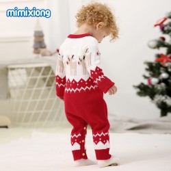 Mimixiong Baby Knitted Christmas Romper 82W301