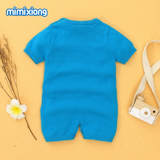100% Cotton Baby Knitted Short Sleeve Romper 82W376