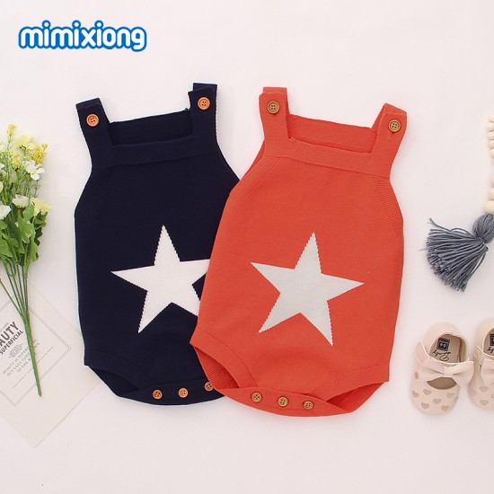 100% Cotton Baby Knitted Sleeveless Romper 82W405
