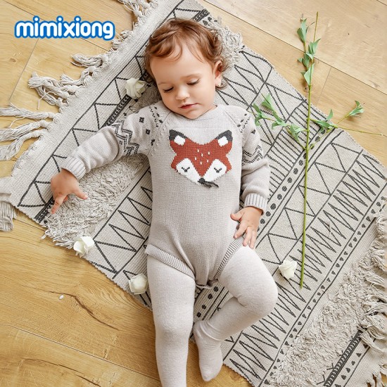 Mimixiong 100% Cotton Baby Knitted Romper 82W452