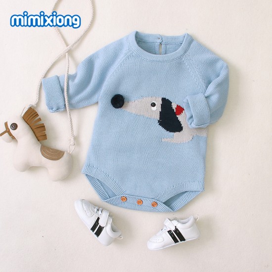 Mimixiong 100% Cotton Baby Knitted Romper 82W483