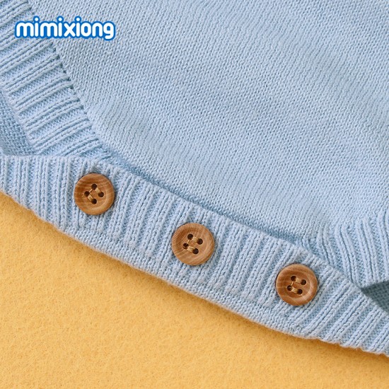 Mimixiong Baby Knitetd Short Sleeve Romper 82W502