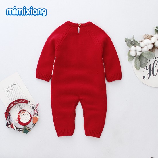 Mimixiong Baby Knitted Christmas Romper 82W554