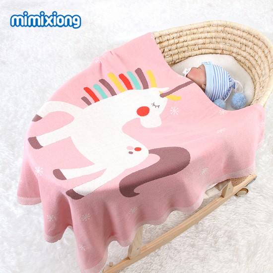 Mimixiong 100% Cotton Baby Knitted Blankets 82W555