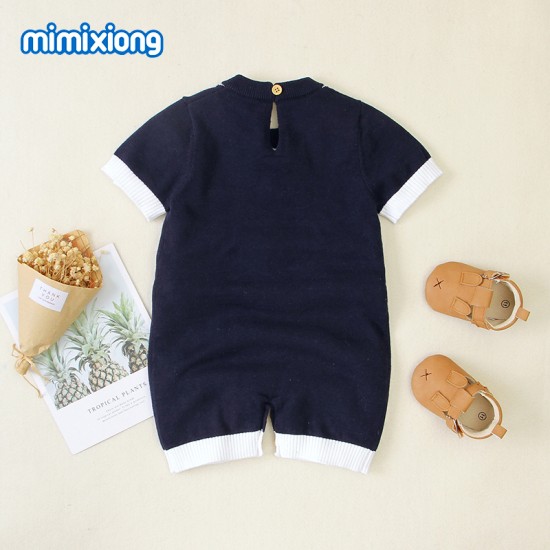 Mimixiong 100% Cotton Baby Knitted Sleeveless Rompers 82W616