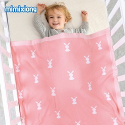 Mimixiong 100% Cotton Baby Knitted Blankets 82W669