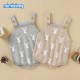 Mimixiong 100% Cotton Baby Knitted Sleeveless Rompers 82W673