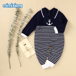 Mimixiong 100% Cotton Baby Knitted Romper 82W678
