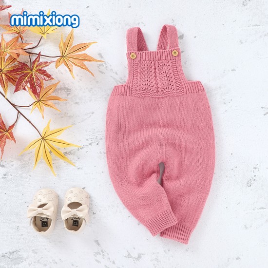 Mimixiong Baby Knitted Sleeveless Rompers 82W717