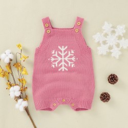 Mimixiong Baby Knitted Sleeveless Rompers 82W748