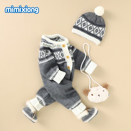 Mimixiong Baby Knitted Christmas 2pc Clothing Set 82W780