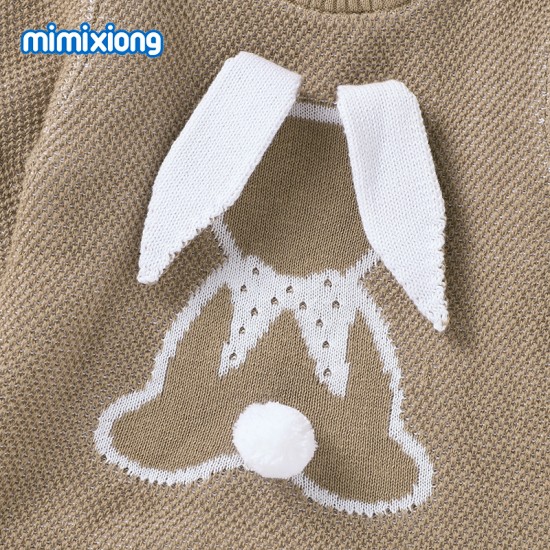 Mimixiong 100% Cotton Baby Knitted Romper Blanket Hat 3pcs Clothing Set 82W802-806