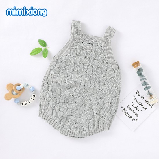 100% Cotton Baby Knitted Sleeveless Romper 82W816
