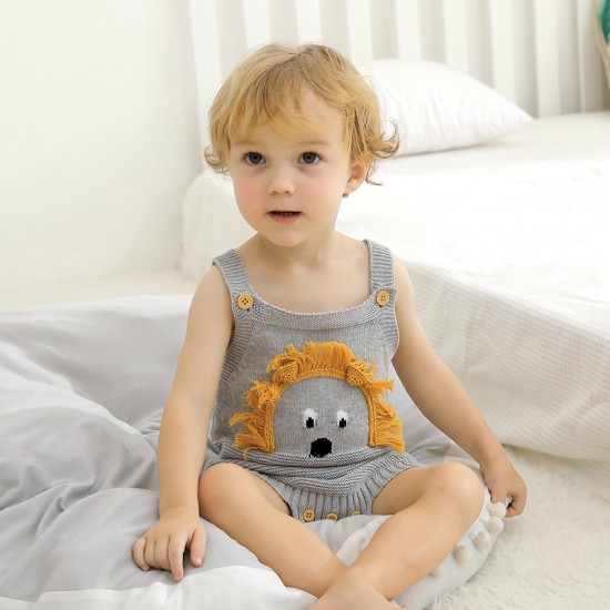 100% Cotton Baby Knitted Sleeveless Romper 82W818