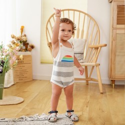 100% Cotton Baby Knitted Sleeveless Romper 82W403