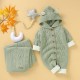Mimixiong Baby Knitted Romper Blanket 2pc Clothing Set 82W729-730